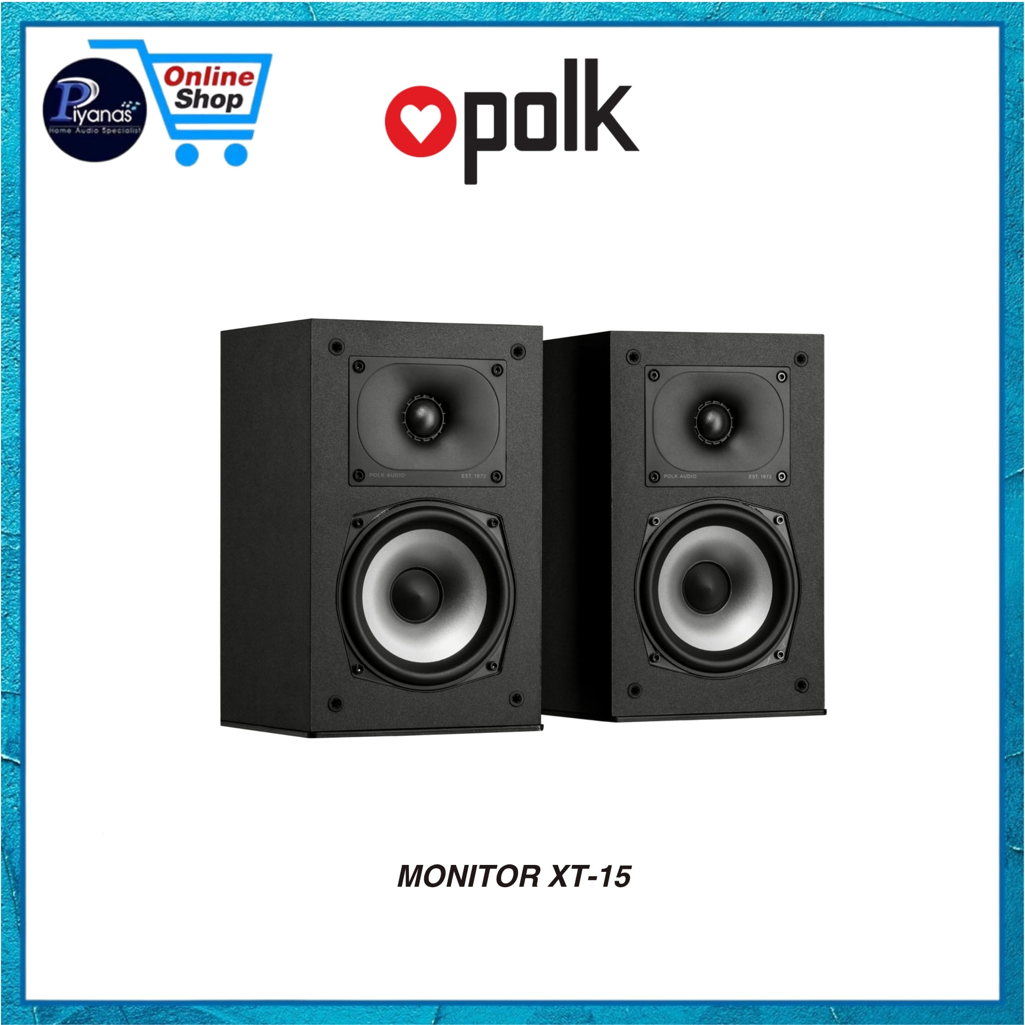 ลำโพงบุ๊คเชลฟ์ POLK AUDIO : MONITOR XT-15 (BLACK)_1